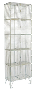 Five Compartment Nest of Two Mesh Locker (with or without door)